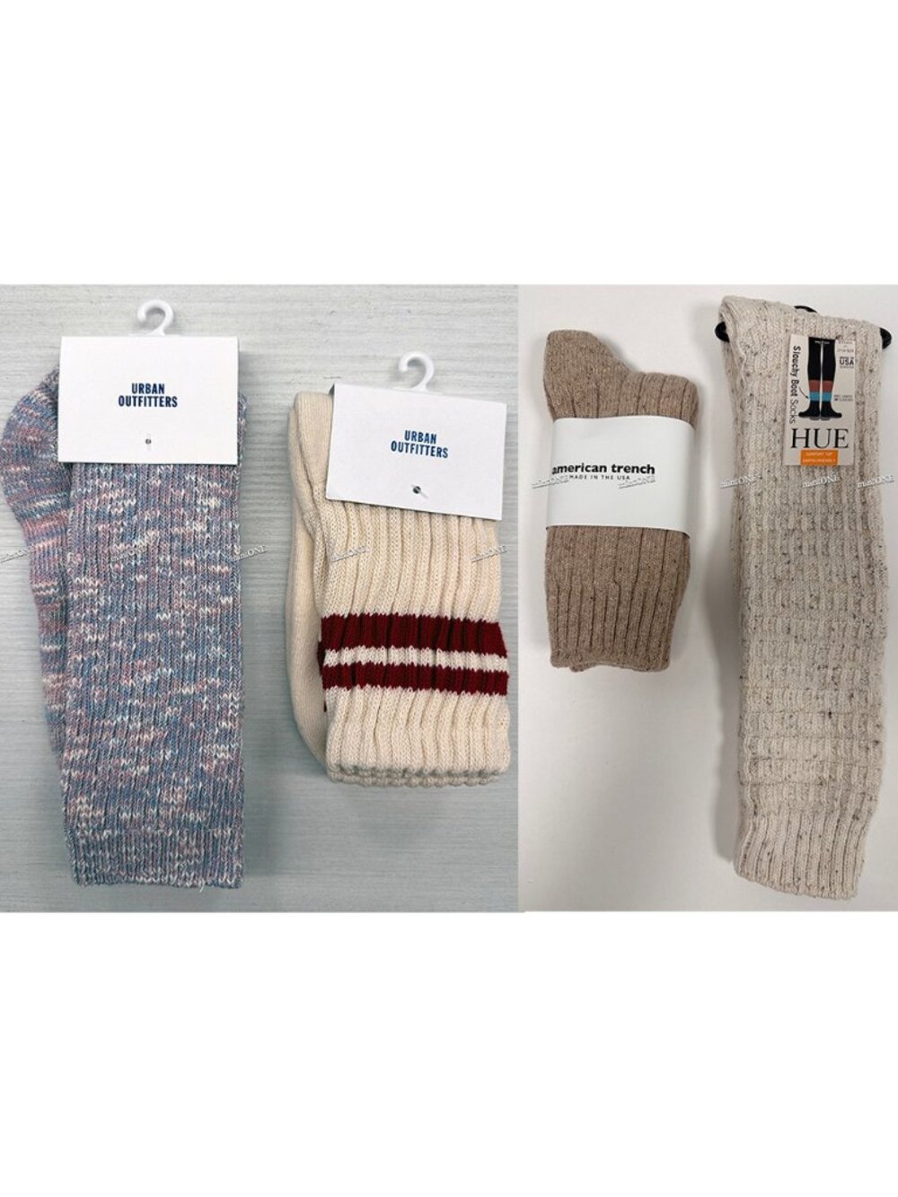 NEW Urban Outfitters + American Trench + Hue 4 Pair Mixed Thick Socks